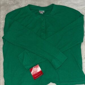 Green Henley Pajama top